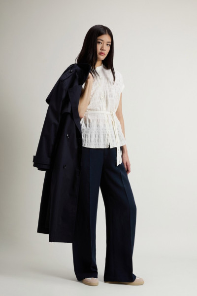 ING WOOLRICH PRINTED COTTON LINEN BLOUSE - Kép 2