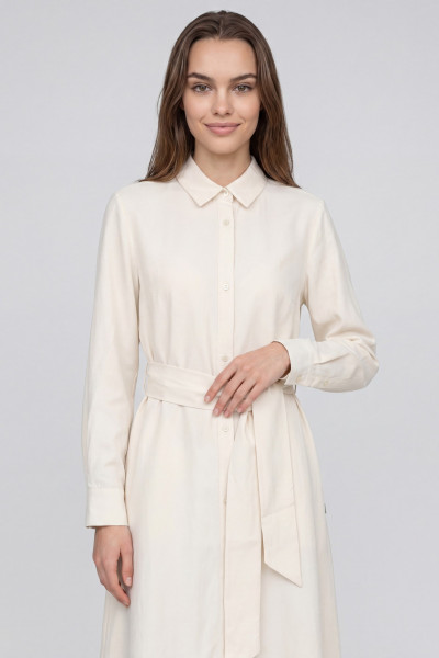 RUHA WOOLRICH VISCOSE LINEN CHEMISIER DRESS - Kép 2