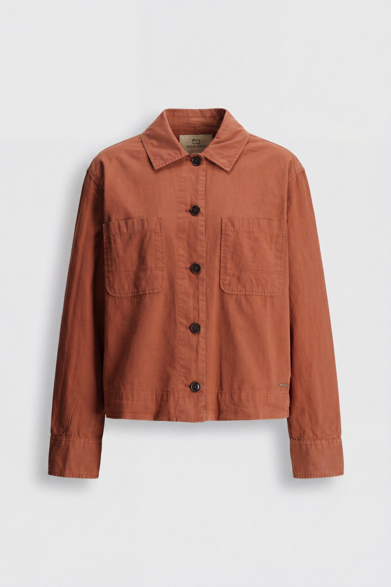 Košeľa Woolrich Poplin Overshirt Acorn