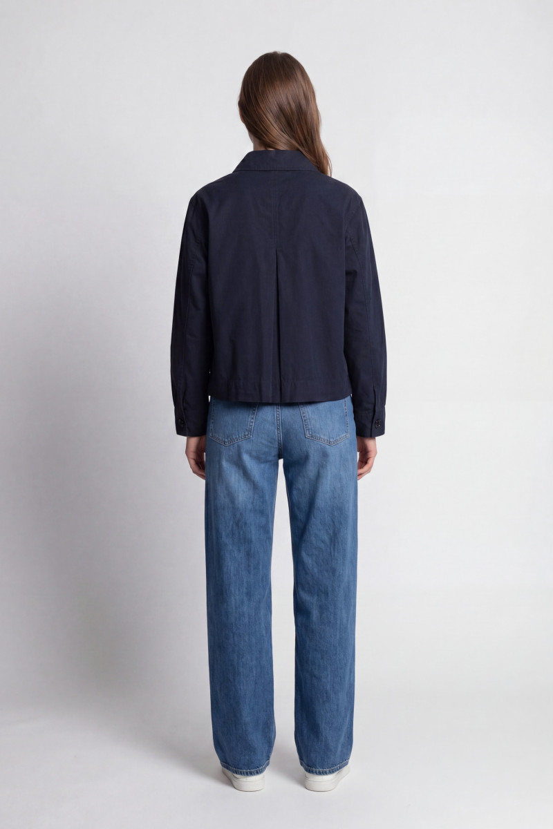 Košeľa Woolrich Poplin Overshirt Melton Blue