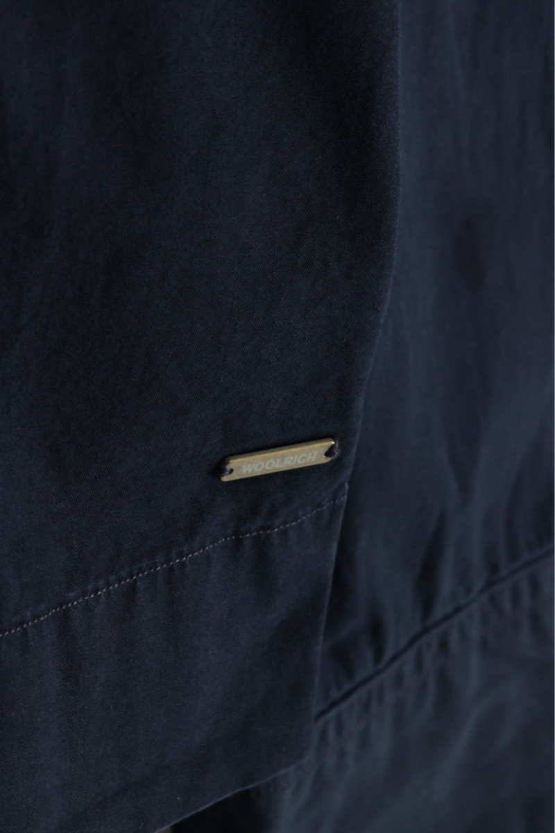 Košeľa Woolrich Poplin Overshirt Melton Blue