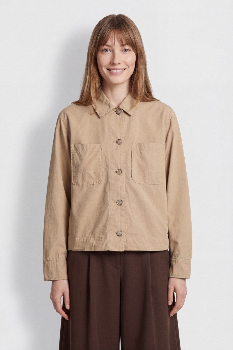 Košeľa Woolrich Poplin Overshirt White Pepper