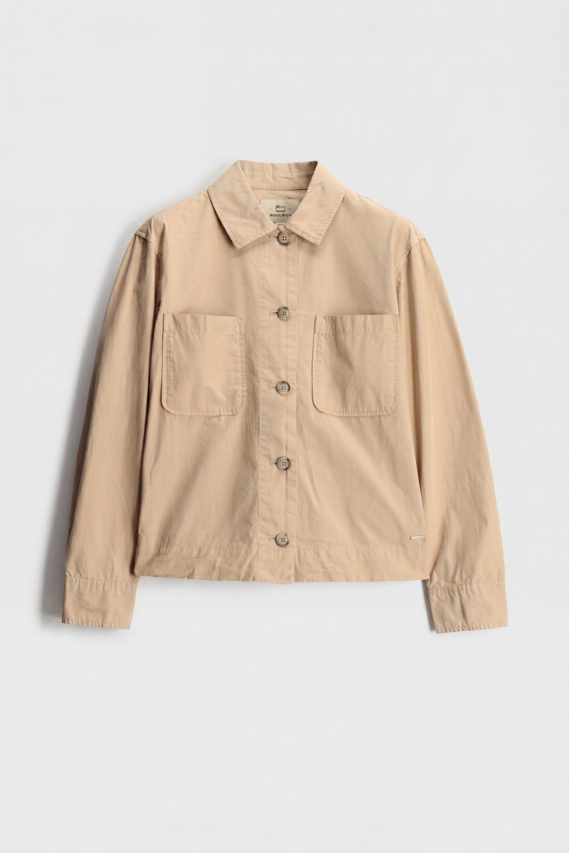Košeľa Woolrich Poplin Overshirt White Pepper