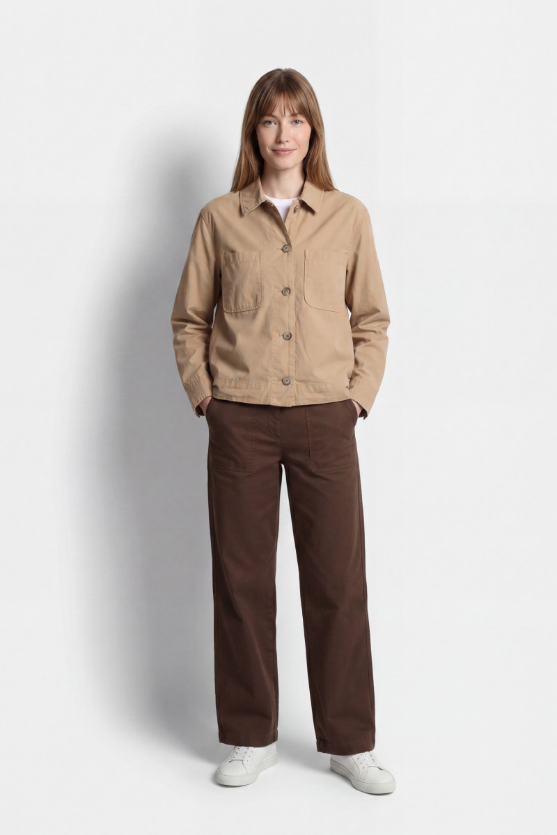 Košeľa Woolrich Poplin Overshirt White Pepper