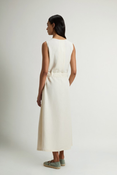 RUHA WOOLRICH VISCOSE LINEN TANK DRESS - Kép 3