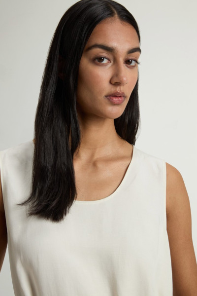 RUHA WOOLRICH VISCOSE LINEN TANK DRESS - Kép 4