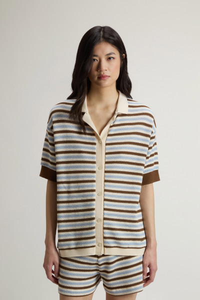 KOŠILE WOOLRICH STRIPED JERSEY SHIRT - Fotografie č. 1