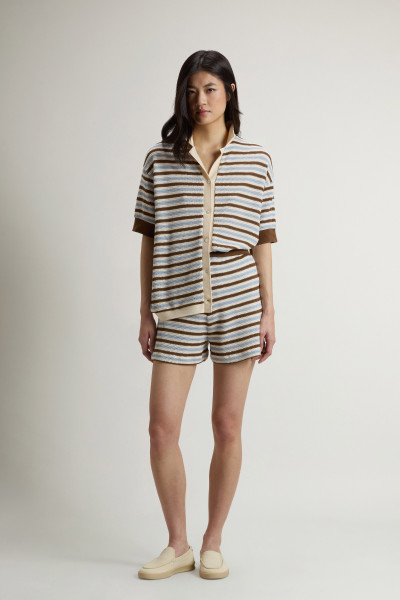 KOŠILE WOOLRICH STRIPED JERSEY SHIRT - Fotografie č. 2