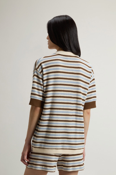 KOŠILE WOOLRICH STRIPED JERSEY SHIRT - Fotografie č. 3