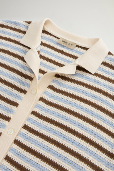 KOŠILE WOOLRICH STRIPED JERSEY SHIRT - Fotografie č. 6