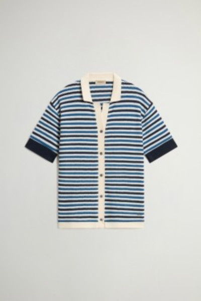 KOŠILE WOOLRICH STRIPED JERSEY SHIRT - Fotografie č. 1
