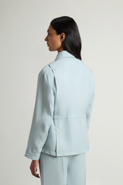 ING WOOLRICH VISCOSE LINEN OVERSHIRT - Kép 3