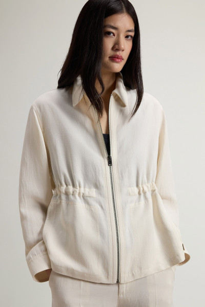 ING WOOLRICH VISCOSE LINEN OVERSHIRT - Kép 3