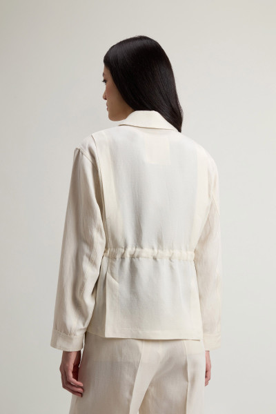 ING WOOLRICH VISCOSE LINEN OVERSHIRT - Kép 4