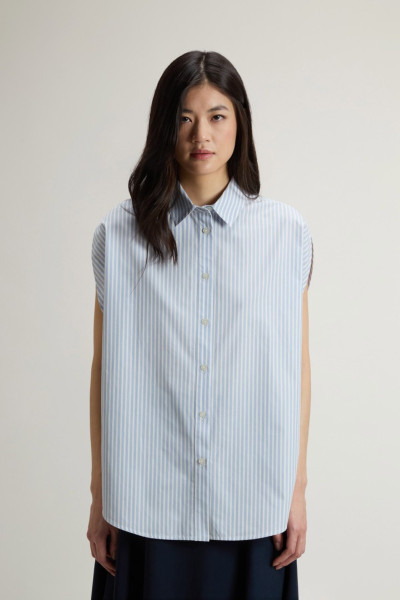 BLÚZ WOOLRICH STRIPED COTTON POPLIN BLOUSE - Kép 1