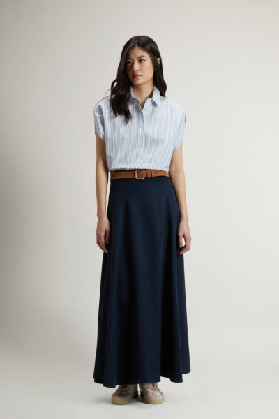 BLÚZ WOOLRICH STRIPED COTTON POPLIN BLOUSE - Kép 2