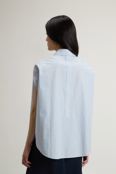 BLÚZ WOOLRICH STRIPED COTTON POPLIN BLOUSE - Kép 3