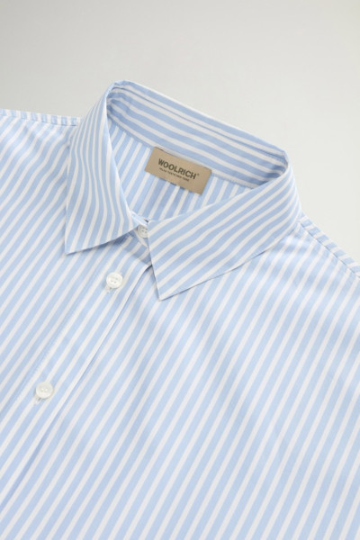 BLÚZ WOOLRICH STRIPED COTTON POPLIN BLOUSE - Kép 6