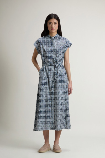 RUHA WOOLRICH COTTON VISCOSE CHEMISIER DRESS - Kép 1