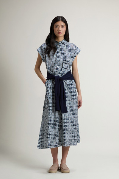 RUHA WOOLRICH COTTON VISCOSE CHEMISIER DRESS - Kép 2