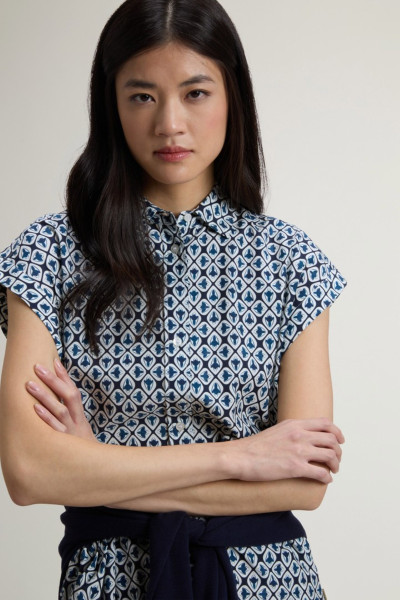 RUHA WOOLRICH COTTON VISCOSE CHEMISIER DRESS - Kép 4