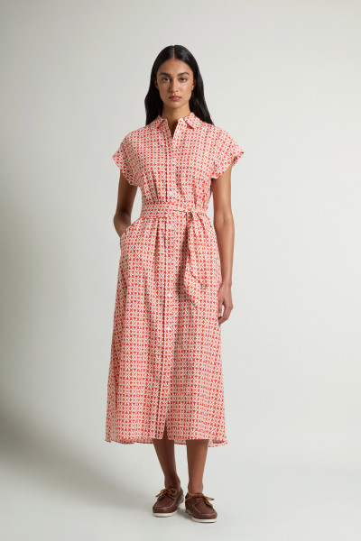 RUHA WOOLRICH COTTON VISCOSE CHEMISIER DRESS - Kép 1