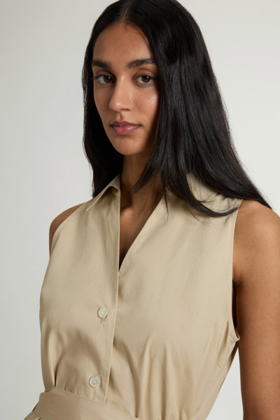 ŠATY WOOLRICH COTTON POPLIN SHIRT DRESS - Fotografie č. 4