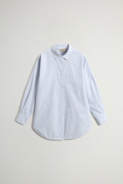 ING WOOLRICH STRIPED COTTON POPLIN BOYFRIEND SHIRT - Kép 5