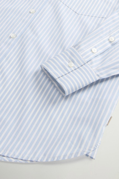 ING WOOLRICH STRIPED COTTON POPLIN BOYFRIEND SHIRT - Kép 7