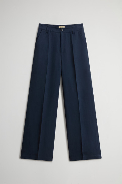 NADRÁG WOOLRICH VISCOSE LINEN PANTS - Kép 3