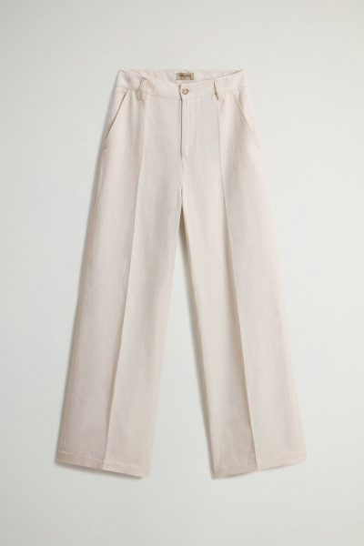 NADRÁG WOOLRICH VISCOSE LINEN PANTS - Kép 3