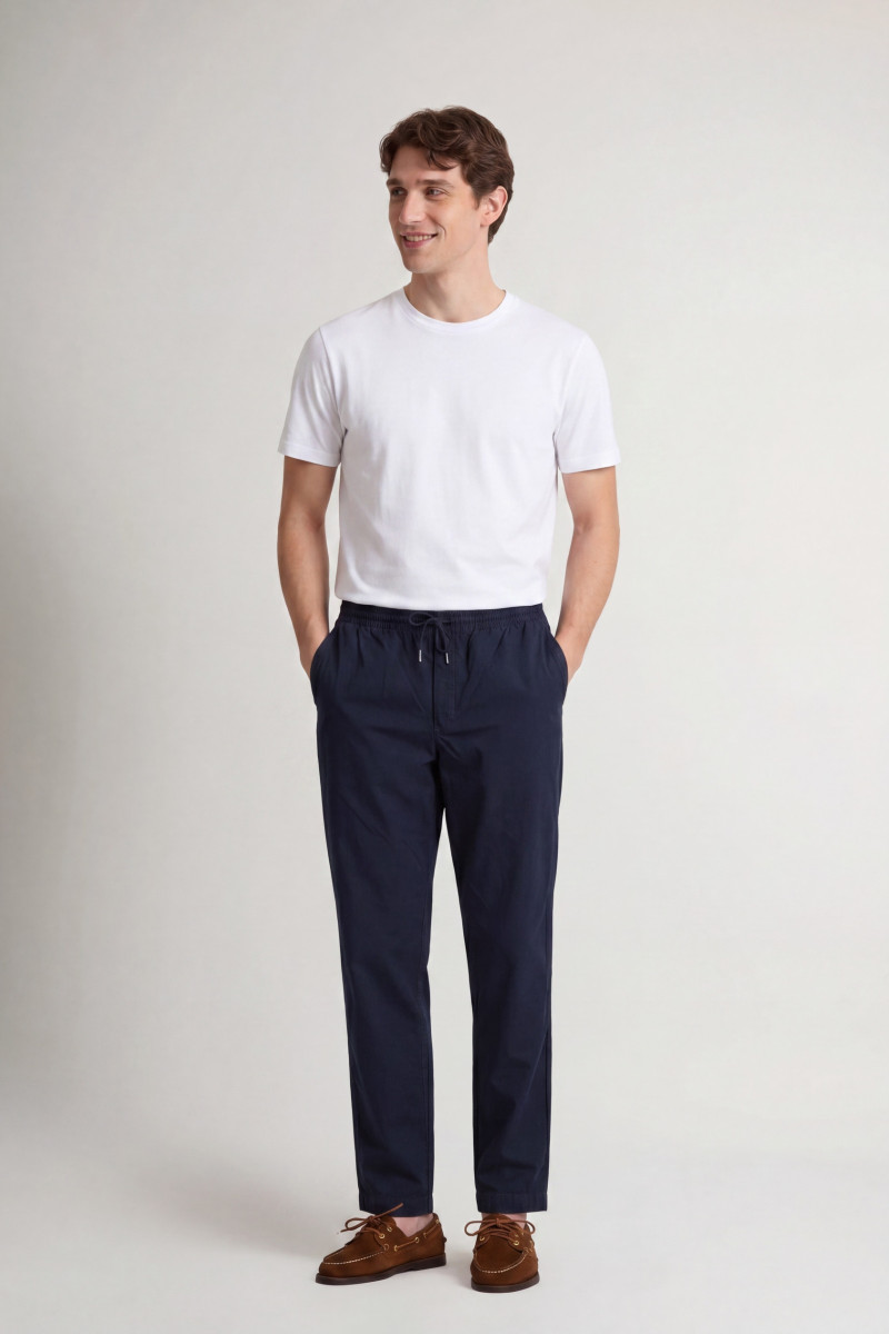 Nohavice Woolrich Poplin Pant Gd Melton Blue