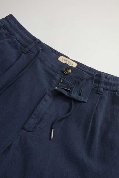 NADRÁG WOOLRICH LINEN BLEND MILTON PANT GD - Kép 2