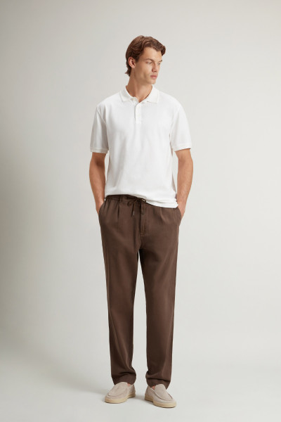 NADRÁG WOOLRICH LINEN BLEND MILTON PANT GD - Kép 1