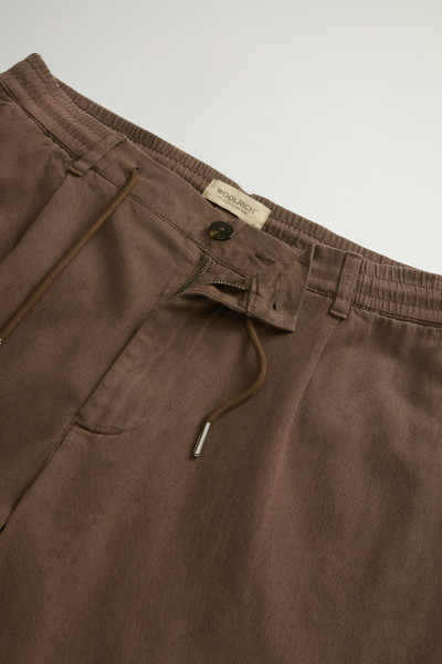 NADRÁG WOOLRICH LINEN BLEND MILTON PANT GD - Kép 4