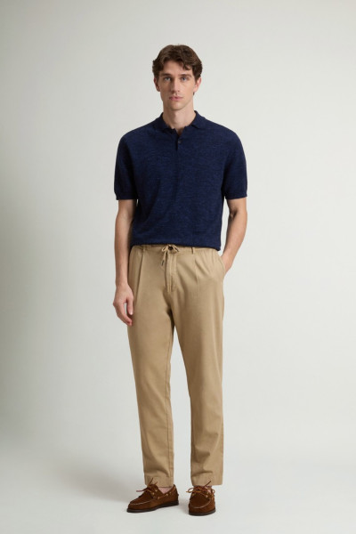 NADRÁG WOOLRICH LINEN BLEND MILTON PANT GD - Kép 1