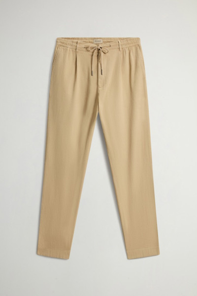 NADRÁG WOOLRICH LINEN BLEND MILTON PANT GD - Kép 3