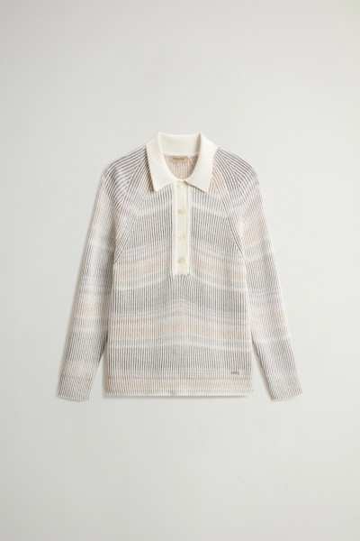 PULÓVER WOOLRICH COTTON VISCOSE POLO - Kép 5