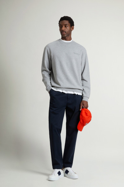 MELEGÍTŐ FELSŐ WOOLRICH MACRO LOGO CREWNECK - Kép 3