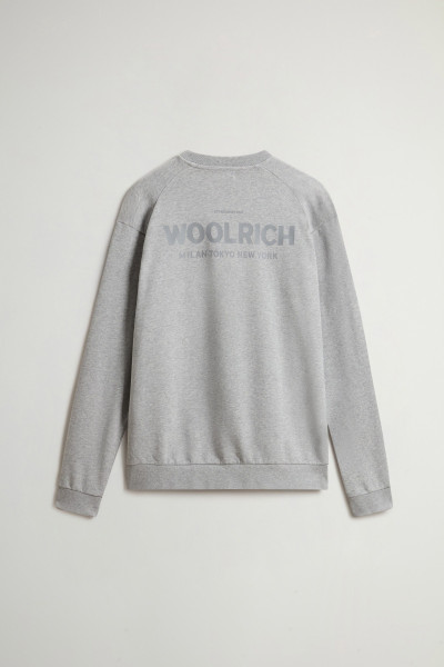 MELEGÍTŐ FELSŐ WOOLRICH MACRO LOGO CREWNECK - Kép 6