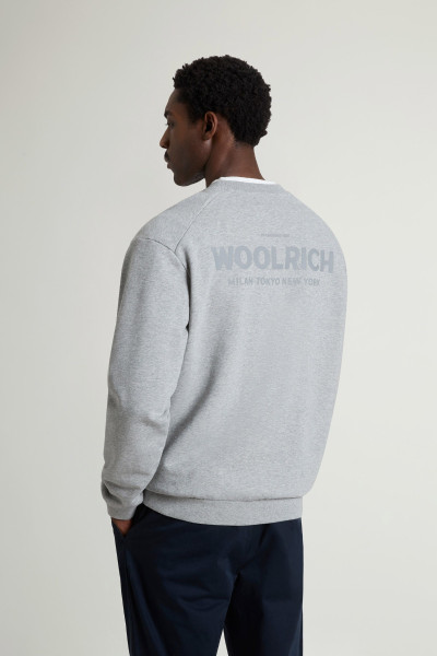 MELEGÍTŐ FELSŐ WOOLRICH MACRO LOGO CREWNECK - Kép 2