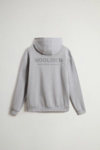 MELEGÍTŐ FELSŐ WOOLRICH MACRO LOGO HOODIE - Kép 6