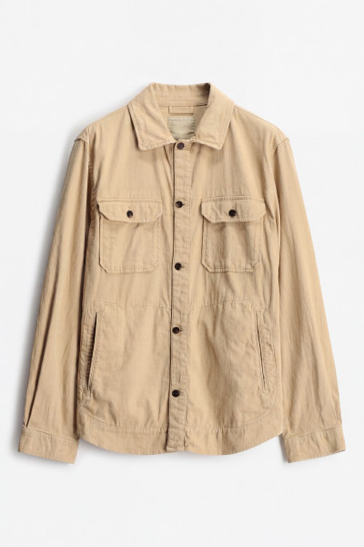ING WOOLRICH LINEN BLEND SAFARI OVERSHIRT GD - Kép 5