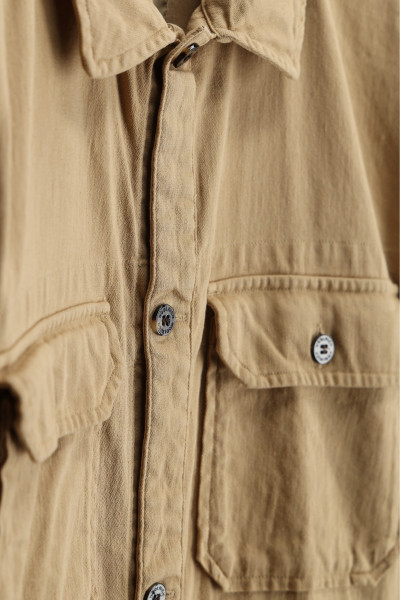 ING WOOLRICH LINEN BLEND SAFARI OVERSHIRT GD - Kép 7