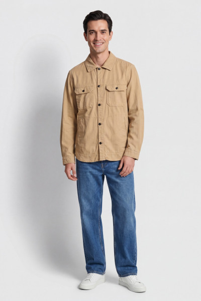 ING WOOLRICH LINEN BLEND SAFARI OVERSHIRT GD - Kép 3