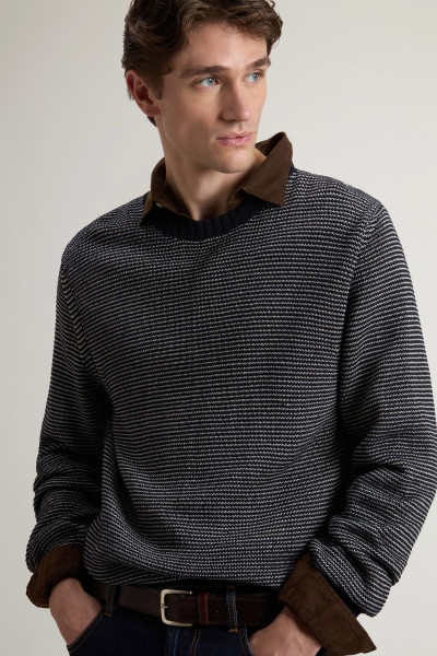 PULÓVER WOOLRICH COTTON CREWNECK - Kép 4