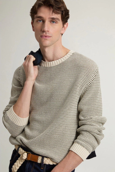 PULÓVER WOOLRICH COTTON CREWNECK - Kép 4