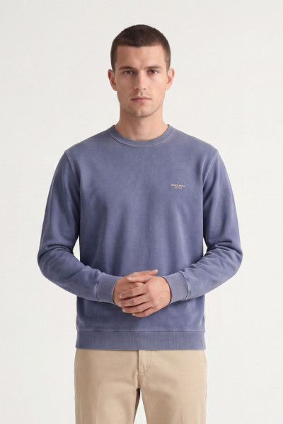 MIKINA WOOLRICH GARMENT DYED LOGO CRENEWCK - Fotografie č. 1