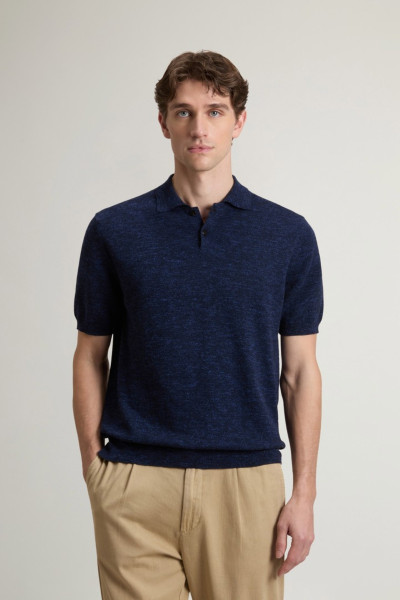 PÓLÓ WOOLRICH COTTON LINEN POLO - Kép 1