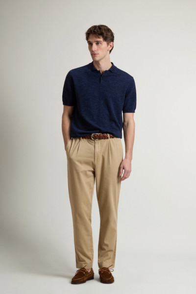 PÓLÓ WOOLRICH COTTON LINEN POLO - Kép 2